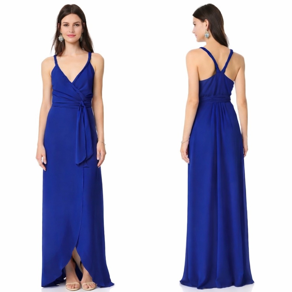NWT Ceremony by Joanna August Parker Twist Lucy in the Sky Blue Maxi Gown Medium